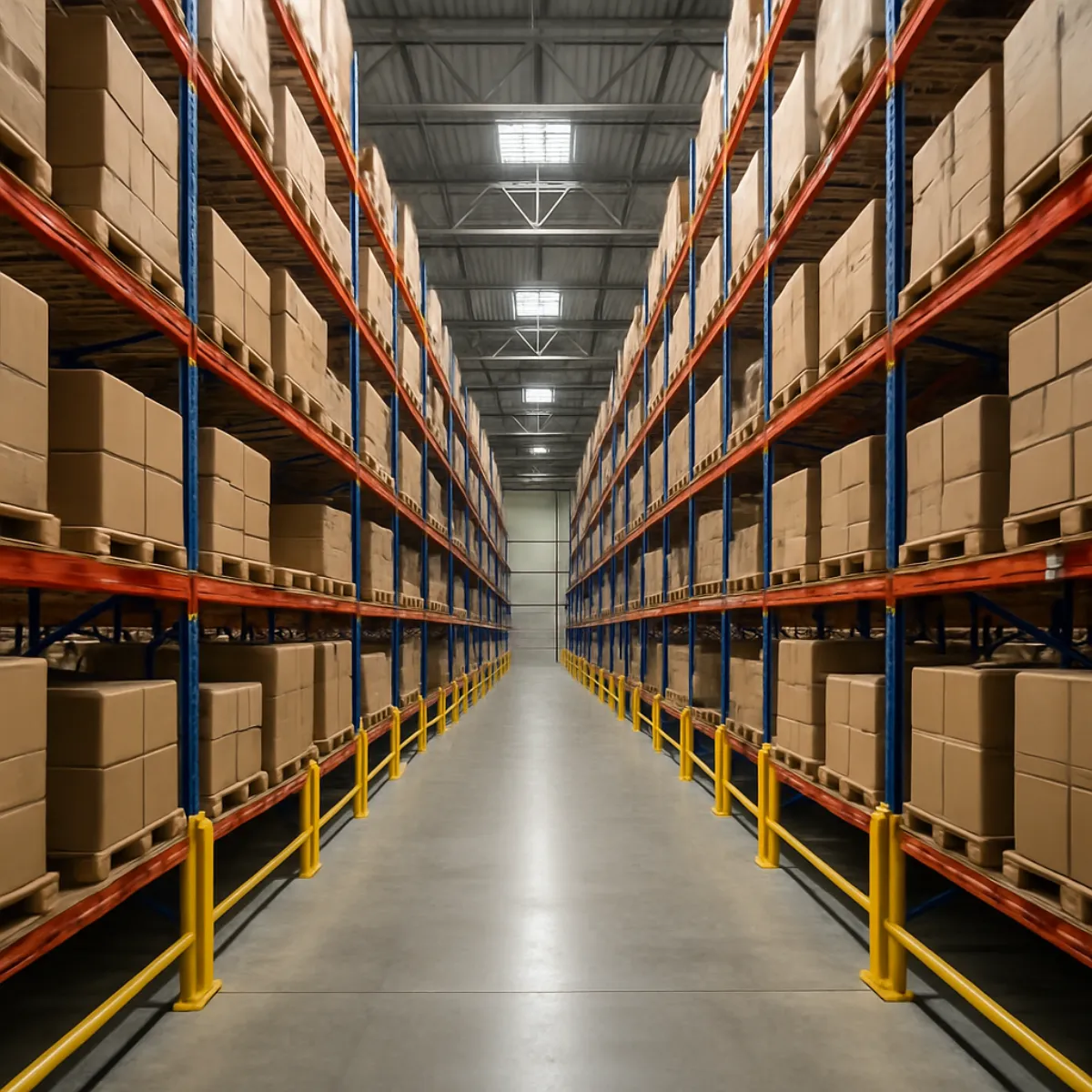 Warehouse pallet racking